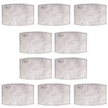 Load image into Gallery viewer, 10 Pack Reusable PM2.5 Activated Carbon Mask Filter Inserts For Cloth Face Masks by BearEssentyals