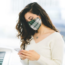 Load image into Gallery viewer, Cloth Face Mask - Green Plaid