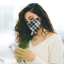 Load image into Gallery viewer, Cloth Face Mask - Black and White Plaid