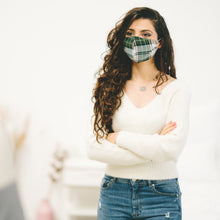 Load image into Gallery viewer, Cloth Face Mask - Green Plaid